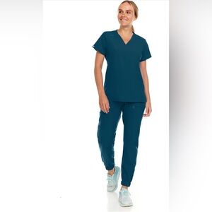 NWT Hey + Womens size medium dark teal scrub set